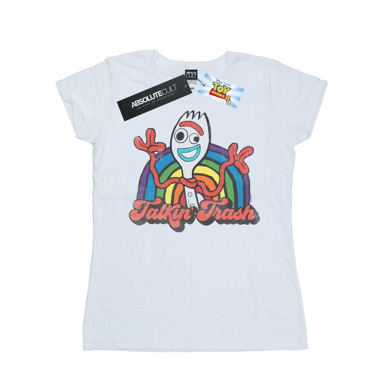 Disney Koszulka Damska / Damska Toy Story 4 Forky Talkin´ Trash Cotton T-Shirt (XL 8,5-9 / Ciepły Biały)