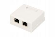 Wtyczki i adaptery - ExtraLink ExtraLink EXTRALINK 2XRJ45 CAT5E STP WALL MOUNT OUTLET EX.9649 - miniaturka - grafika 1