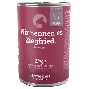 Herrmann's Selection Sensitive, 12 x 400 g - Kozina z bioburakiem czerwonym i bioprosem - Mokra karma dla psów - miniaturka - grafika 1