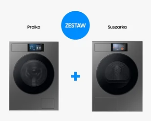 Samsung Zestaw Pralka Bespoke AI 9kg WF90F09C4SU4 + Suszarka Bespoke AI 9kg DV90F09F4SU4 - Zestawy AGD - miniaturka - grafika 1