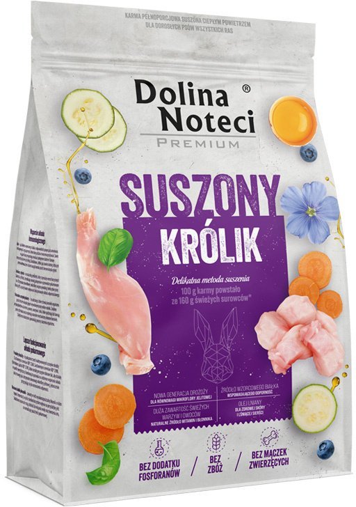 Dolina Noteci Karma suszona dla psa Dolina Noteci Premium królik 3 kg