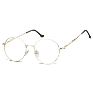 Okulary oprawki okrągłe zerówki metalowe korekcyjne L120C - Okulary korekcyjne, oprawki, szkła - miniaturka - grafika 1