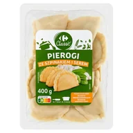 Szybkie dania obiadowe - Carrefour Classic Pierogi ze szpinakiem i serem 400 g - miniaturka - grafika 1