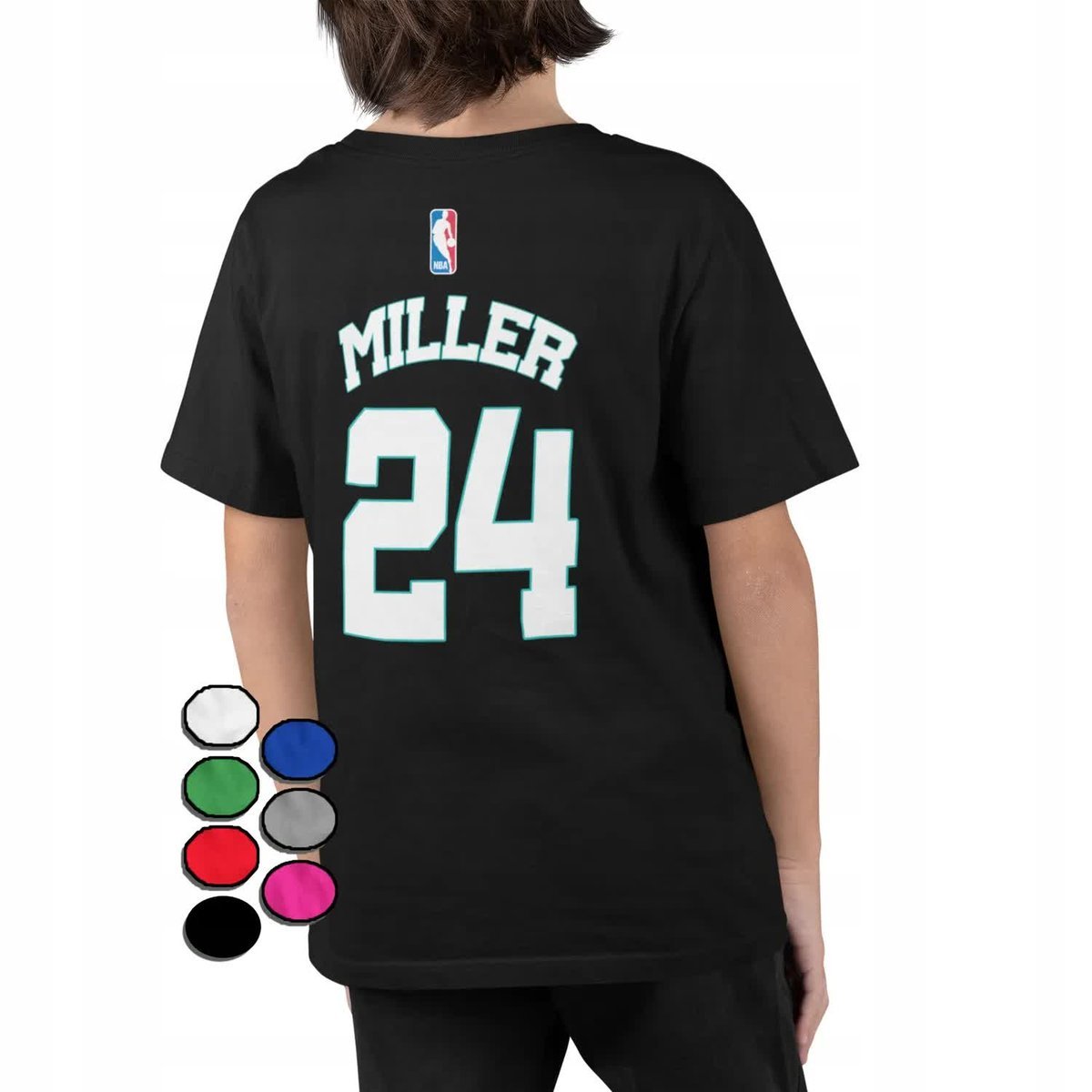 Koszulka Dziecięca Z Nadrukiem Na Plecach Sportowe Piłka Kosz Nba - M 134