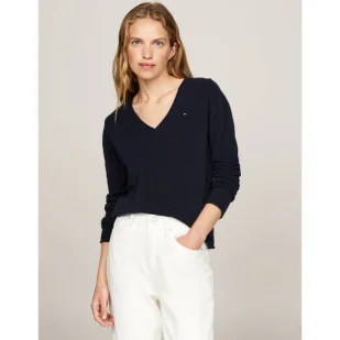 Tommy Hilfiger Wełniany sweter | Regular Fit - Swetry damskie - miniaturka - grafika 1