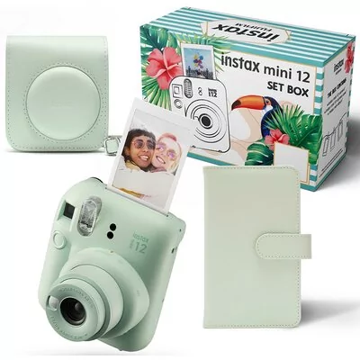 Aparat FUJIFILM  Instax mini 12 Set Box (album + etui) Zielony