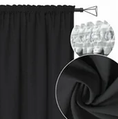 Zasłony - ZASŁONA 145x240cm Zasłony Czarna na Taśmie Żabki - miniaturka - grafika 1