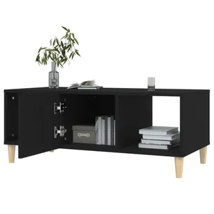 Lumarko Stolik kawowy, czarny, 102x50x40 cm, materiał drewnopochodny - Ławy i stoliki kawowe - miniaturka - grafika 9