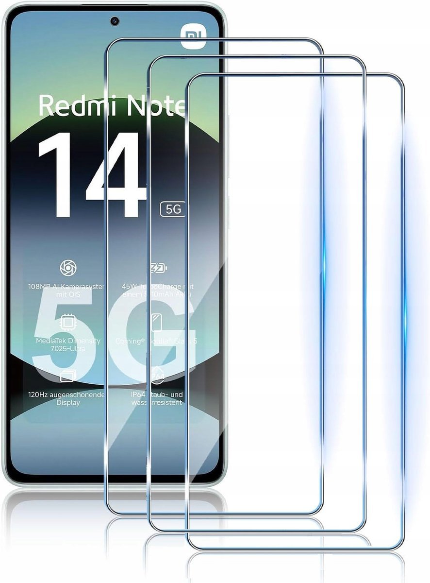 3 x SZKŁO DO XIAOMI REDMI NOTE 14 4G/5G