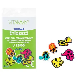 VITAMMY Naklejki termometrowe do monitorowania gorączki u dzieci Thermo Stickers - Termometry - miniaturka - grafika 1