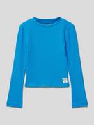 Bluzy dla dziewczynek - Bluzka z długim rękawem i naszywką z logo model ‘ROYAL’ - miniaturka - grafika 1