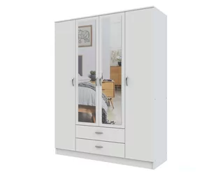 Szafa Cento 160X205 Biała Z Lustrem - Szafy - miniaturka - grafika 1