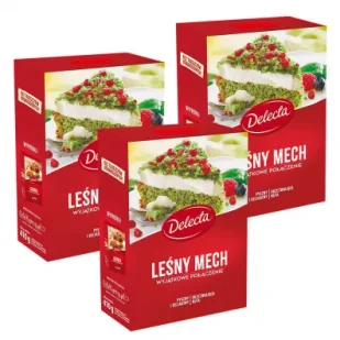 Delecta Ciasto Leśny mech Zestaw 3 x 410 g - Dodatki do ciast w proszku - miniaturka - grafika 1