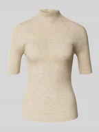 Swetry damskie - Sweter o kroju slim fit z żywej wełny - miniaturka - grafika 1