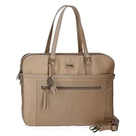 Torby na laptopy - joumma bags,s.l. Wełniany uchwyt do dojenia, 15,6 cala, beżowy, 40 x 30 x 5 cm, poliester i PU, beżowy, torba na laptopa, beżowy, torba na laptopa - miniaturka - grafika 1