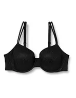 Biustonosze - Calvin Klein Lekko wyściełana Demi Biustonosz Demi-Plunge Kobiety, Czarny 001, 34C - miniaturka - grafika 1