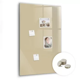 Dekoracyjna Tablica Magnetyczna - Kolor beżowy - 60x90 + magnesy - Tablice i flipcharty - miniaturka - grafika 1