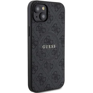 Etui Guess GUHMP15SG4GFRK Apple iPhone 15 / 14 hardcase 4G Collection Leather Metal Logo MagSafe czarny/black - Etui i futerały do telefonów - miniaturka - grafika 5