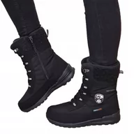 Śniegowce damskie - ﻿Śniegowce American Botki Trapery Ciepłe Czarne 40 - miniaturka - grafika 1