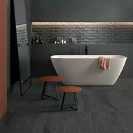 Płytki ceramiczne - ABK Crossroad Wood Coal - płytka ceramiczna/gres 6,5x120 cm rett. 9 mm naturale battiscopa - miniaturka - grafika 1