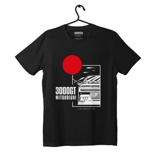T-shirt koszulka Mitsubishi 3000GT czarna-L - Odzież do sportów motorowych - miniaturka - grafika 1