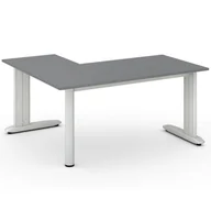 Stoły i stoliki do biura - B2B Partner Biurko Flexible L 1600 x 1400 mm, antracyt 468278 - miniaturka - grafika 1