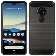 Etui i futerały do telefonów - Etui silikonowe Carbon do Nokia 6.2 Etui TPU Miękkie etui na telefon komórkowy Pokrowiec ochronny Czarny - miniaturka - grafika 1