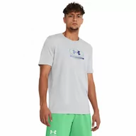 Koszulki sportowe męskie - Męski t-shirt z nadrukiem Under Armour UA Global Lockertagg SS - szary - UNDER ARMOUR - miniaturka - grafika 1