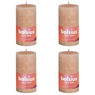 Świece - Bolsius Świece pieńkowe Shine, 4 szt., 130x68 mm, mglisty róż - miniaturka - grafika 1