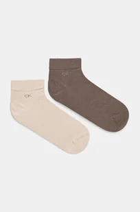 Calvin Klein skarpetki 2-pack męskie kolor beżowy - Skarpetki męskie - miniaturka - grafika 1