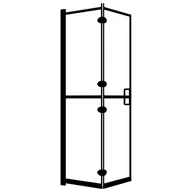 Kabiny prysznicowe - vidaXL Składana kabina prysznicowa ESG 100x140 cm czarna 150819 - miniaturka - grafika 1