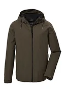 Kurtki męskie - G.I.G.A. DX Męska kurtka funkcyjna/kurtka outdoorowa wodoszczelna z kapturem GW 32 MN JCKT, oliwkowa brązowa, XXL, 41867-000 - miniaturka - grafika 1
