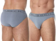 Majtki męskie - SLIPY BEZSZWOWE Brubeck BE0029M męskie DOPASOWANE MAJTKI stalowy - S - miniaturka - grafika 1