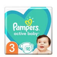 Pieluchy - Pampers Active Baby Giant Pack 3 Midi 90szt - miniaturka - grafika 1