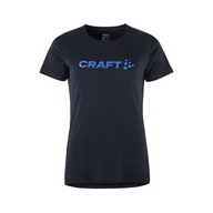 Koszulki i topy damskie - Damska Koszulka z krótkim rękawem CRAFT CORE ESSENCE LOGO TEE W 1911785-396359 – Czarny - miniaturka - grafika 1