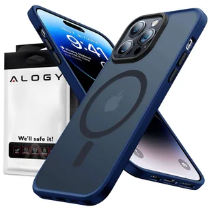 Etui do iPhone 14 Pro MagSafe Case obudowa ochronna Alogy Ring pancerne na telefon matowe Granatowe - Etui i futerały do telefonów - miniaturka - grafika 12
