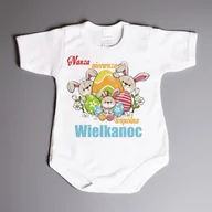 Body dla niemowląt - Nasza pierwsza wspólna Wielkanoc - pisanki - body wielkanocne - miniaturka - grafika 1