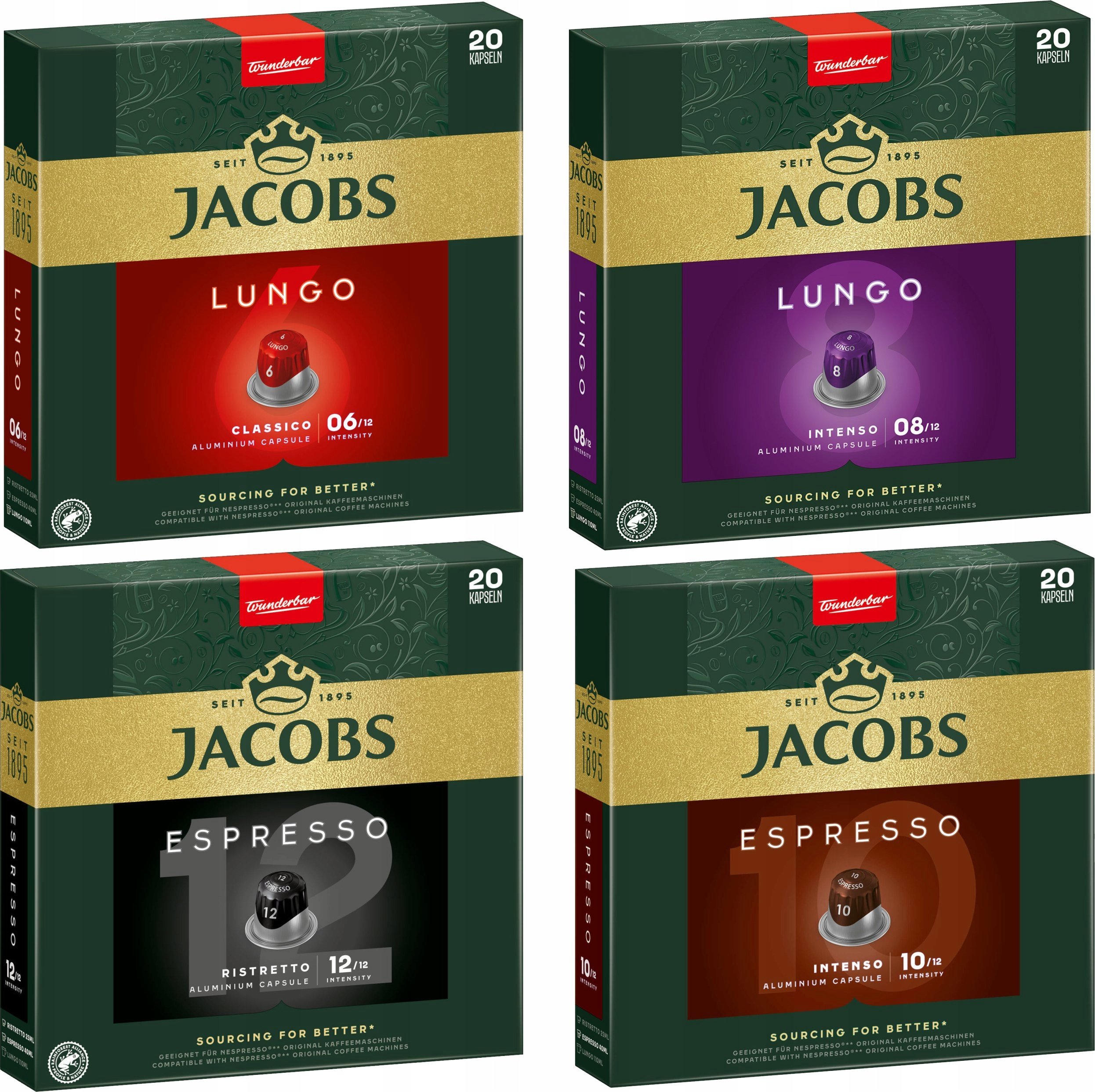 Kawa Nespresso Jacobs Espresso Lungo Zestaw 80szt