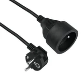 Przedłużacze i rozgałęźniki - Przedłużacz DPM 1 gniazdo czarny 5m PS04B - miniaturka - grafika 1