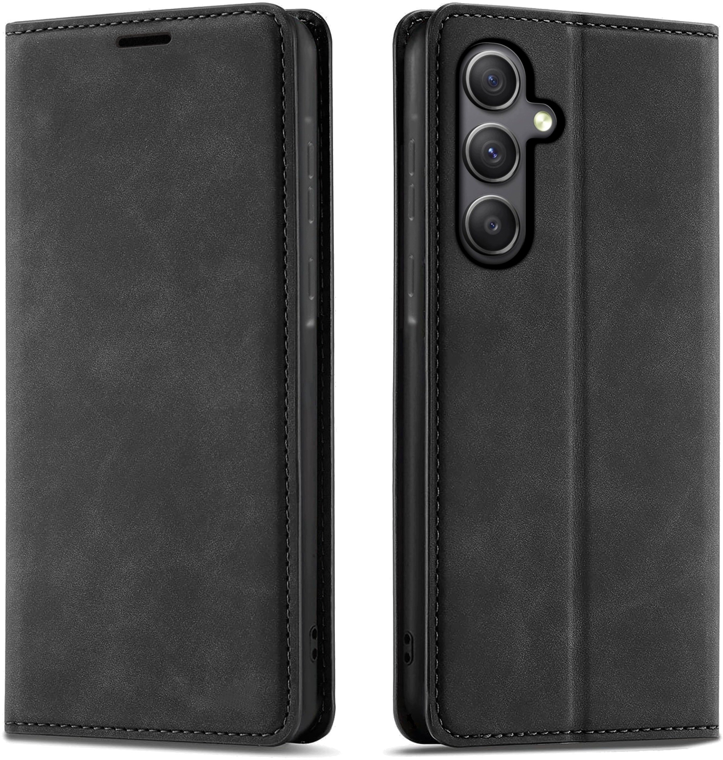 krainaGSM Etui Z Klapką Do Samsung A35 5G Zamykane Magnetyczne Skórzane + Szkło 9H