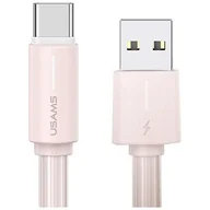 Kable USB - Kabel USB - USB-C USAMS SJ732USB04 18W 1 m Różowy - miniaturka - grafika 1