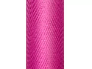 Party Deco Tiul gładki fuksja - 15 cm x 9 metrów - 1 szt. TIU15-080 - Pasmanteria - miniaturka - grafika 1