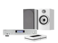 Zestawy stereo - Rotel A14 MKII (srebrny) + NODE (biały) + 706 S3 (biały) - miniaturka - grafika 1