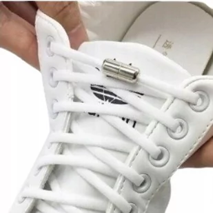 Sznurowadła Bez Wiązania Elastyczne Białe - Akcesoria obuwnicze Sznurowadła Bez Wiązania Elastyczne Białe - Akcesoria obuwnicze - miniaturka - grafika 1