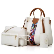 Torebki damskie - Zestaw 4 w 1 Torebka Damska Elegancka Z Ozdobą Shopperka Listonoszka - miniaturka - grafika 1