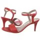 Sandały damskie - Sandały Czerwone 7NFU0_T5 _5SG (RY645-a) Ryłko - miniaturka - grafika 1