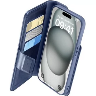 Etui CELLULARLINE Book Agenda do Apple iPhone 15 Niebieski - Etui i futerały do telefonów - miniaturka - grafika 1