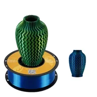 Filamenty i akcesoria do drukarek 3D - filament do drukarek 3D, jedwabiste wykończenie, opcja trójkolorowa, żółty zielony niebieski - miniaturka - grafika 1