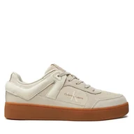 Sneakersy męskie - Sneakersy Calvin Klein Jeans Basket Cup Low Laceup Lth Ml Mtr YM0YM00994 Écru - miniaturka - grafika 1