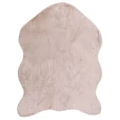 Dywany - Dywan sztuczna skóra Rabbit puszysty 90 x 120 cm beżowy - miniaturka - grafika 1